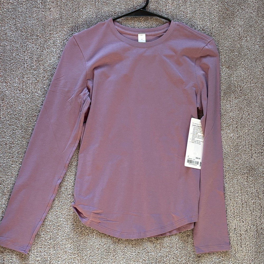 NWT Lululemon Love Long Sleeve Size 2